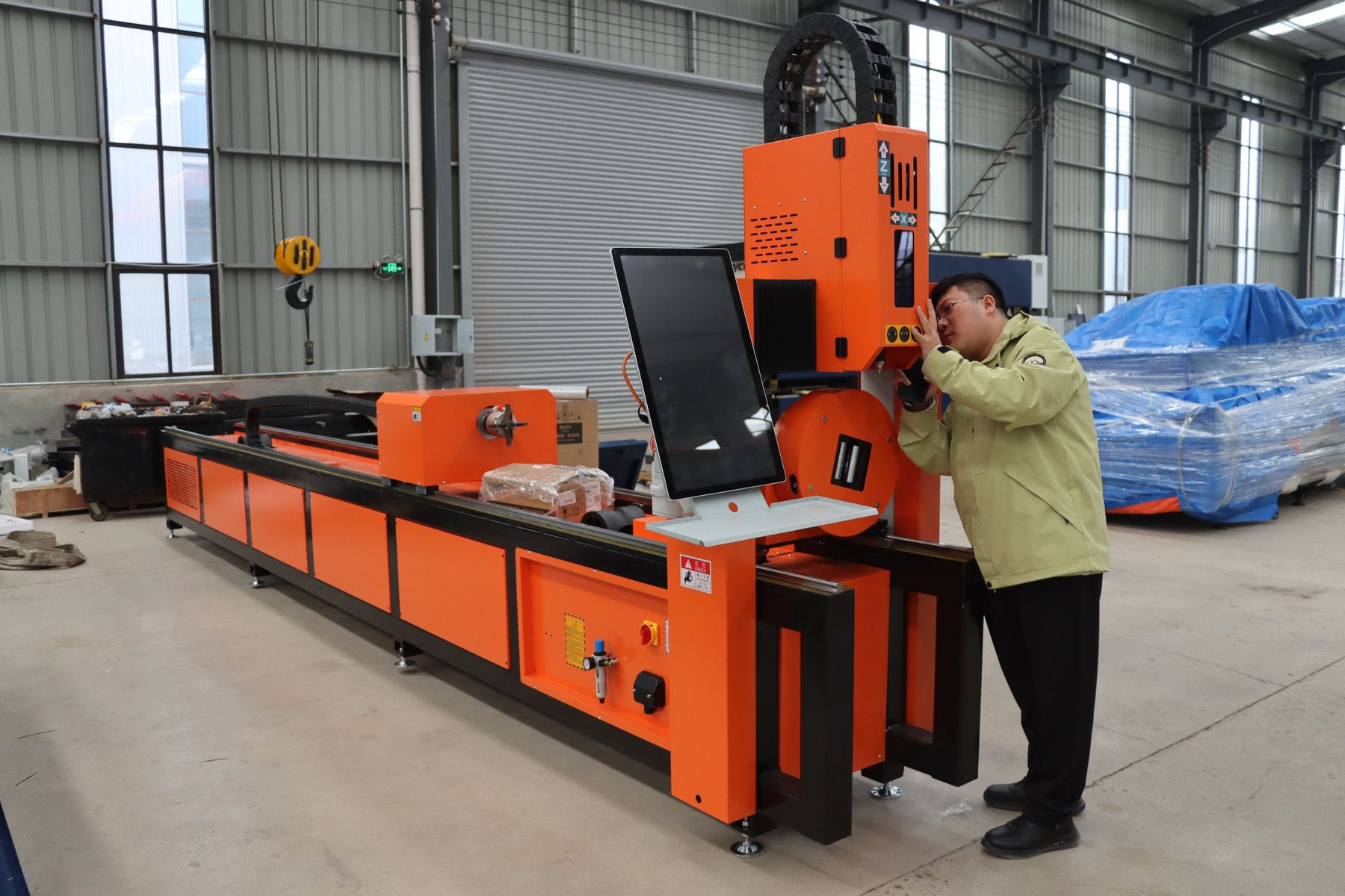 Industrial machine in a production facility